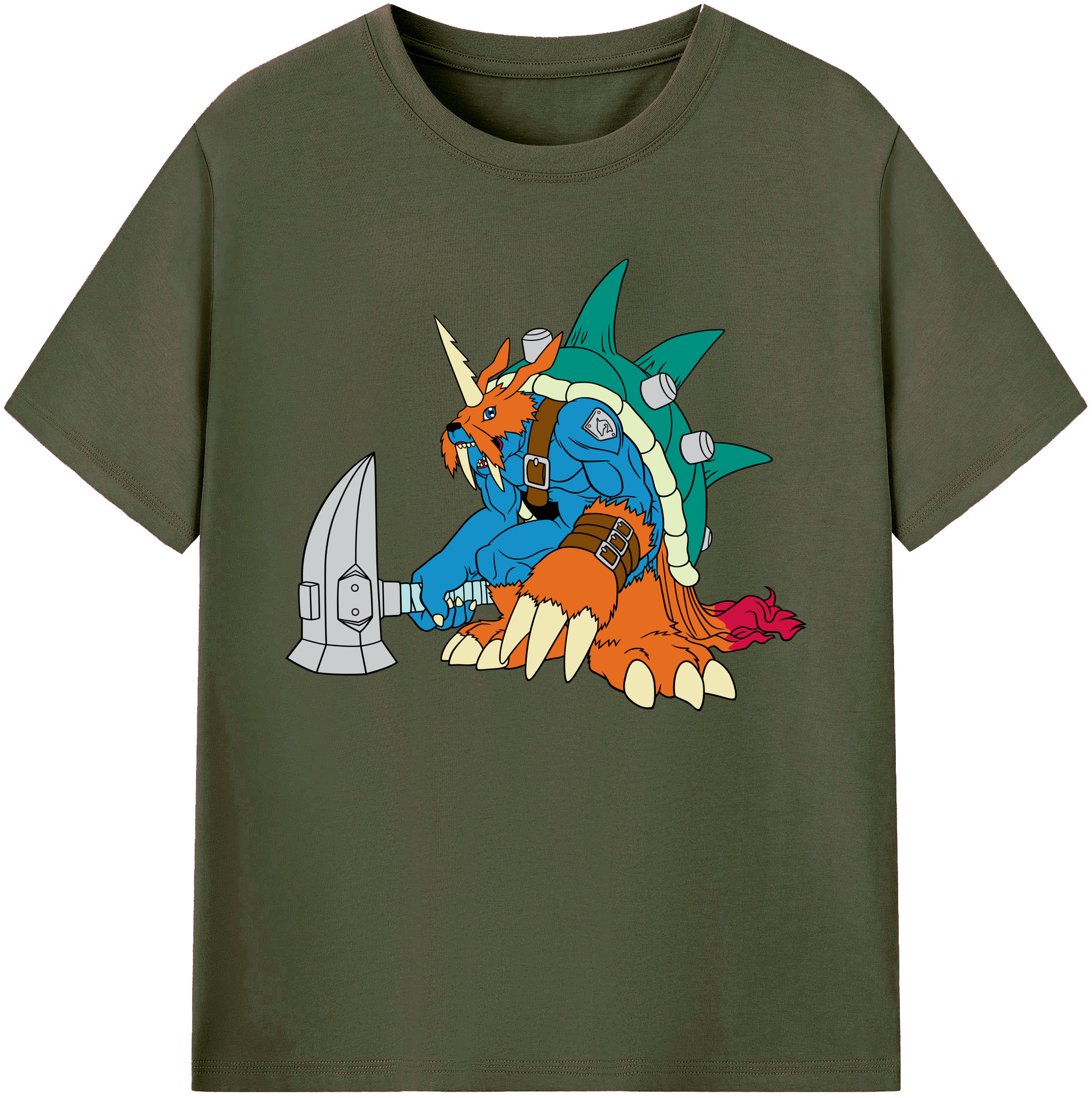 （画像用） Digimon デジタルモンスター/デジモン 綿100％ メンズ半袖Tシャツ｜肌触りやわらか＆通気性